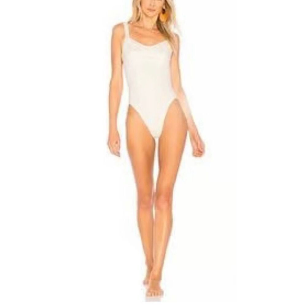 Solid & Striped Hailey One Piece Swimsuit| Ivory in Small